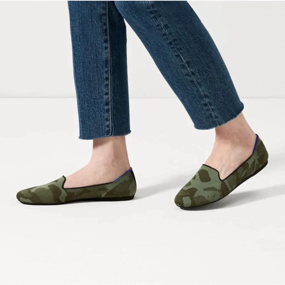 EUC Rothy’s The loafer Olive Camo Sz 6.5